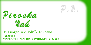 piroska mak business card